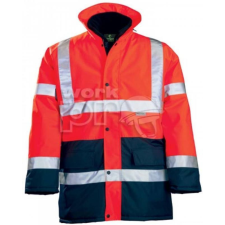 Coverguard Kabát Hi-Viz Fluo PE 4:1 kék/piros M láthatósági ruházat