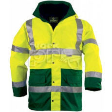 Coverguard Kabát Hi-Viz Fluo PE 4:1 sárga/zöld XL