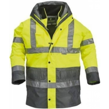 Coverguard Kabát Hi-Viz Fluo PE 4:1 szürke/sárga M láthatósági ruházat