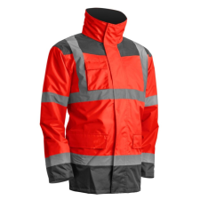 Coverguard Kanata 4/1 fluo kabát piros/szürke színben láthatósági ruházat