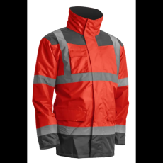 Coverguard Kanata 4/1 HI-VIS PE kabát (HV piros, 3XL)