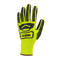 Coverguard Kesztyű Eurocut Impact 100 poliészter vágásbiztos fluo sárga/fekete 10