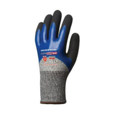 Coverguard Kesztyű mártott COVERGUARD Eurocut N505 vágásbiztos nitril szürke/kék 7-es 2 darab/pár
