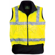 Coverguard Mellény Hi-Viz Fluo bélelt kifordítható Oxford külső fekete/sárga 3XL
