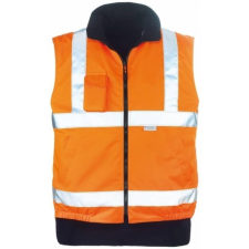 Coverguard Mellény Hi-Viz Fluo polár bélés fényvisszaverő csík narancs M láthatósági ruházat