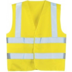 Coverguard Mellény Yard Fluo jól láthatósági 2 vízszintes 1 függõleges csíkkal sárga 2XL
