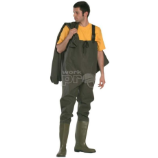 Coverguard Nadrág+csizma (tacsi csizma) sav- és lúgálló PVC sötétzöld 45