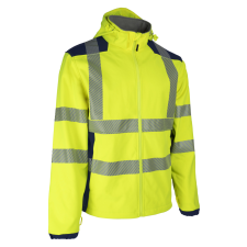Coverguard NEBULO FLUO SÁRGA/SÖTÉTKÉK SOFTSHELL KABÁT_3XL munkaruha