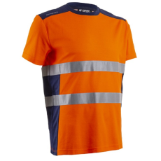 Coverguard Nekki - HI-VIZ fluo rövid ujjú póló (narancs/tengerészkék, XL)