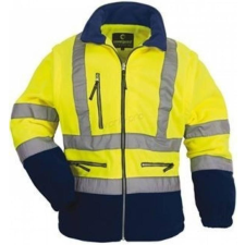 Coverguard Pulóver Station Fluo polár lecipzározható ujjakkal sárga/sötétkék 2XL láthatósági ruházat