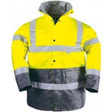 Coverguard Télikabát Hi-Viz Fluo melegbélés vízhatlan fényvisszaverõ szürke/sárga 3XL