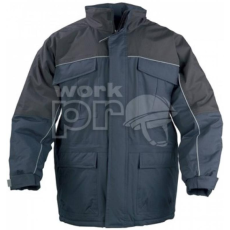 Coverguard Télikabát Ripstop szakadásbiztos anyag polárbélés fekete/kék 2XL