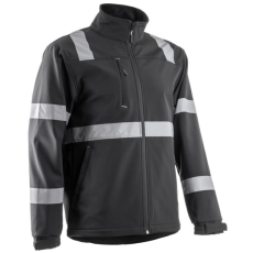 Coverguard ÚJ! VIGILE FEKETE SOFTSHELL DZSEKI FÉNYVISSZAVERŐ CSÍKKAL_L