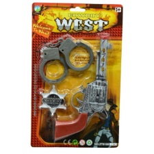 Cowboy szett 3 részes - bilinccsel, pisztollyal katonásdi