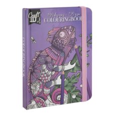 CraftID Színezőfüzet gumiszalaggal 50 lapos, lila CraftArt füzet