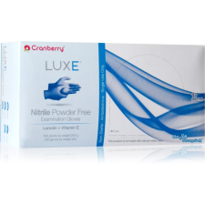Cranberry Luxe Azure púdermentes nitril védőkesztyű lanolinnal és E-vitaminnal méret M 300 db védőkesztyű