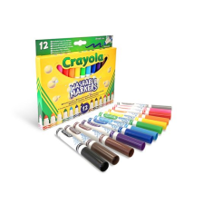 Crayola : Lemosható, tompahegyű filctoll készlet - 12 db-os (58-8340) (58-8340) filctoll, marker