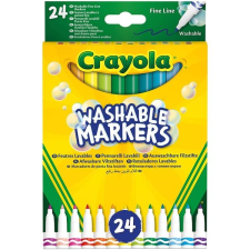 Crayola : Lemosható, vékonyhegyű filctoll készlet - 24 db-os filctoll, marker