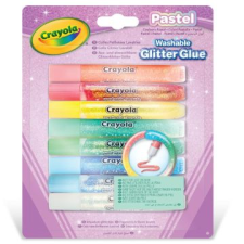 Crayola : Pasztell csillámos ragasztó - 8 db (69-3524) (69-3524) kreatív és készségfejlesztő