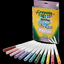 Crayola Super Tips filc - pasztell (12 db) kreatív és készségfejlesztő