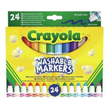 Crayola : Tompahegyű, lemosható filctoll - 24 db-os (58-6570) (58-6570) filctoll, marker