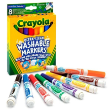 Crayola Ultra-Clean Washable: Extra-lemosható vastag filctoll - 8 db-os filctoll, marker
