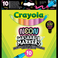Crayola Washable Markers Lemosható filctollkészlet - Neon színek (10 db / csomag) (7846) filctoll, marker