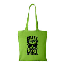 Crazy cat - Bevásárló táska zöld ajándéktárgy