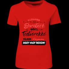 Createyou A Lbarátnők testvérekké válnak - Női - Piros - 2XL