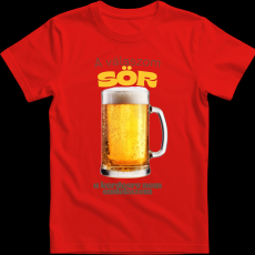 Createyou A válaszom sör.... - Férfi - Piros - XL