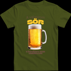 Createyou A válaszom sör.... - Férfi - Sötétzöld - 2XL
