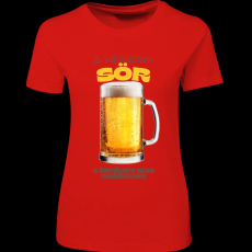 Createyou A válaszom sör.... - Női - Piros - 2XL