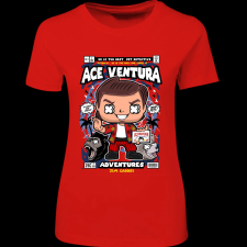 Createyou Ace Ventura - Női - Piros - 2XL női póló