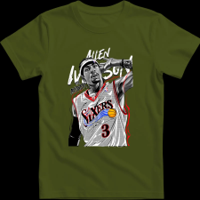 Createyou Allen Iverson.. - Férfi - Sötétzöld - 2XL férfi póló