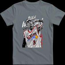 Createyou Allen Iverson.. - Férfi - Szürke - L férfi póló