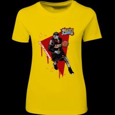 Createyou Allen Iverson Sixers - Női - Sárga - L női póló