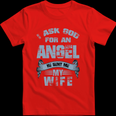 Createyou Angyalt kértem a feleségem küldte - Férfi - Piros - L