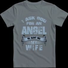 Createyou Angyalt kértem a feleségem küldte - Férfi - Szürke - 2XL