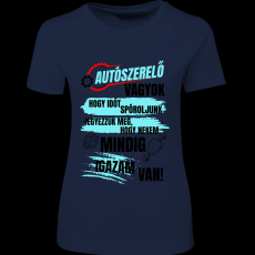 Createyou Autószerelő...igazam van - Női - Sötétkék - M