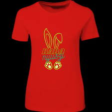 Createyou Baba nyuszi - Női , Piros , L női póló