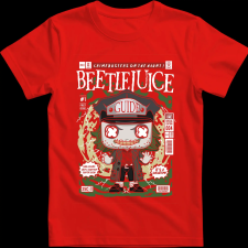 Createyou Beetlejuice - Férfi - Piros - 2XL férfi póló