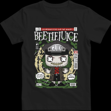 Createyou Beetlejuice - Gyermek - Fekete - XL gyerek póló