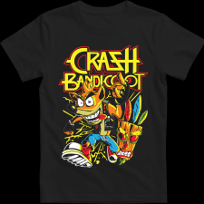 Createyou Crash Bandicoot - Gyermek - Fekete - M gyerek póló