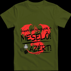 Createyou D&D Mert én vagyok a mesélő - Férfi - Sötétzöld - XL