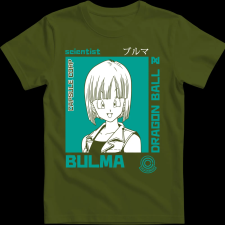 Createyou Dragon Ball Bulma - Férfi - Sötétzöld - M férfi póló