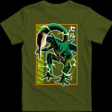 Createyou Dragon Ball Cell - Férfi - Sötétzöld - S férfi póló