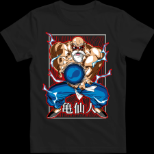 Createyou Dragon Ball Zseniális Teknős - Férfi - Fekete - L férfi póló