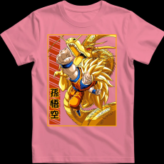 Createyou DragonBall SSJ3 Goku - Férfi - Pink - 2XL