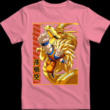 Createyou DragonBall SSJ3 Goku - Gyermek - Pink - S gyerek póló