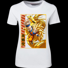 Createyou DragonBall SSJ3 Goku - Női - Fehér - 2XL női póló